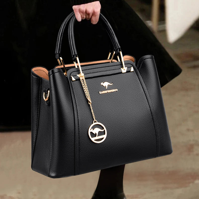 Damska luksusowa torba z miękkiej skóry