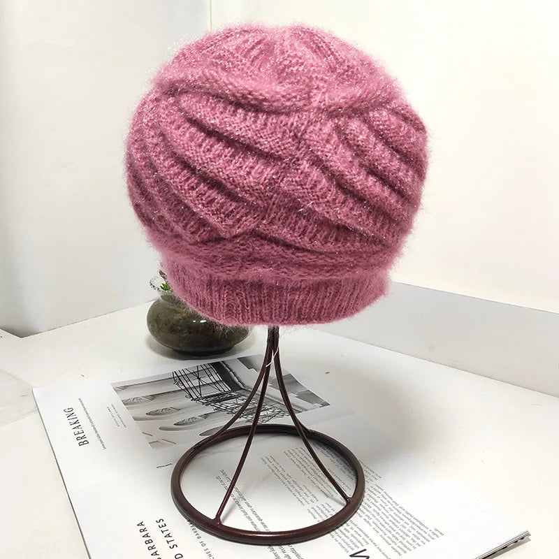 Ciepła czapka z futerkiem