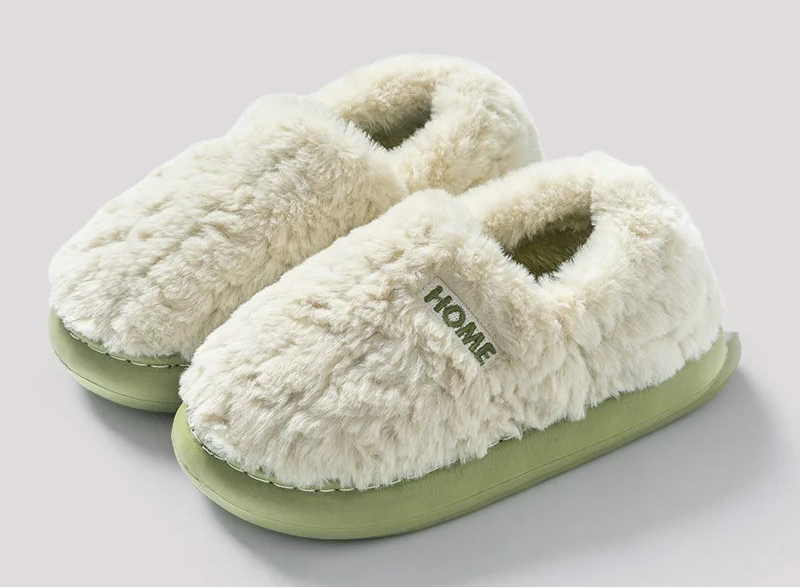 Bawełniane kapcie z zabudowanym zapiętkiem i pluszem