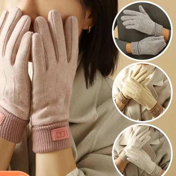 Damskie rękawiczki zimowe z kaszmirem