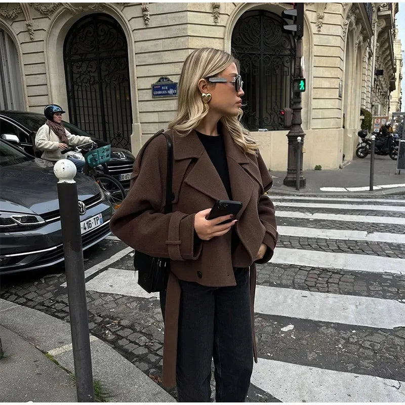 Damski krótki trencz