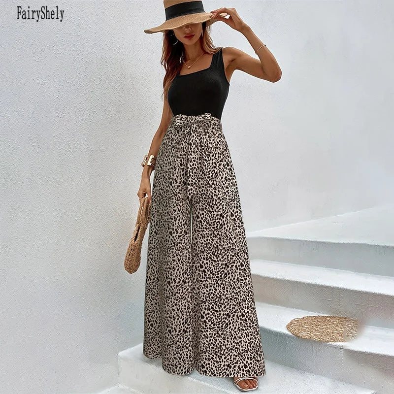 Damskie spodnie w panterke