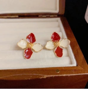 Hipoalergiczne stylowe kolczyki w kształcie kwiatów