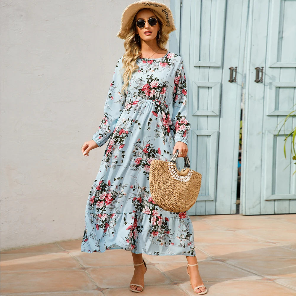 Boho Sukienka Maxi Damska