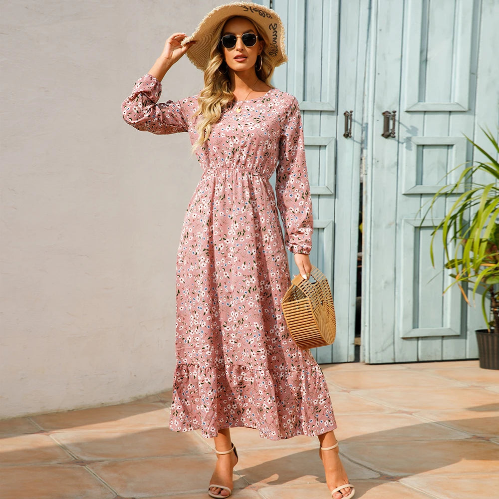 Boho Sukienka Maxi Damska