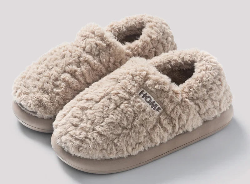 Bawełniane kapcie z zabudowanym zapiętkiem i pluszem