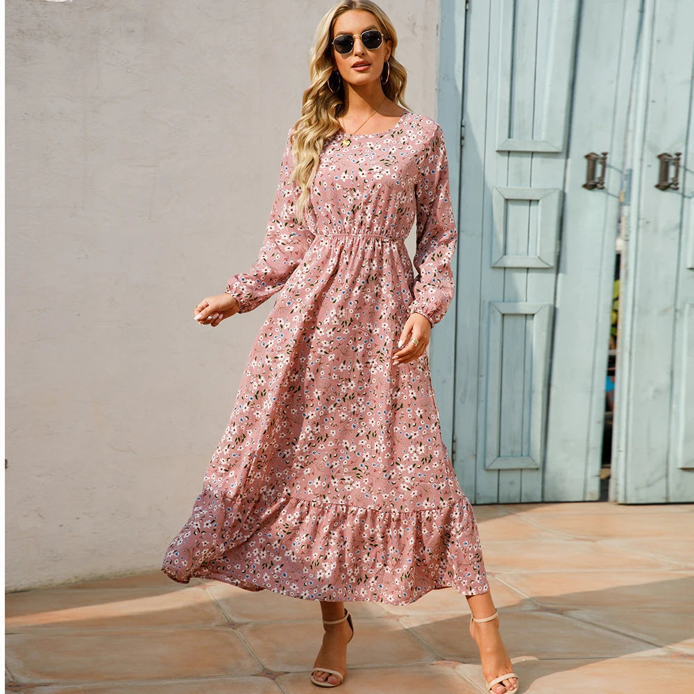 Boho Sukienka Maxi Damska