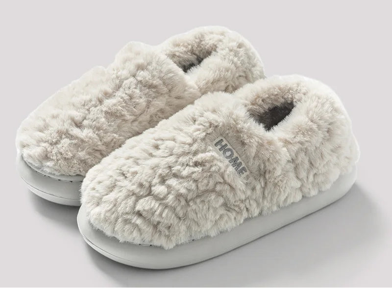Bawełniane kapcie z zabudowanym zapiętkiem i pluszem