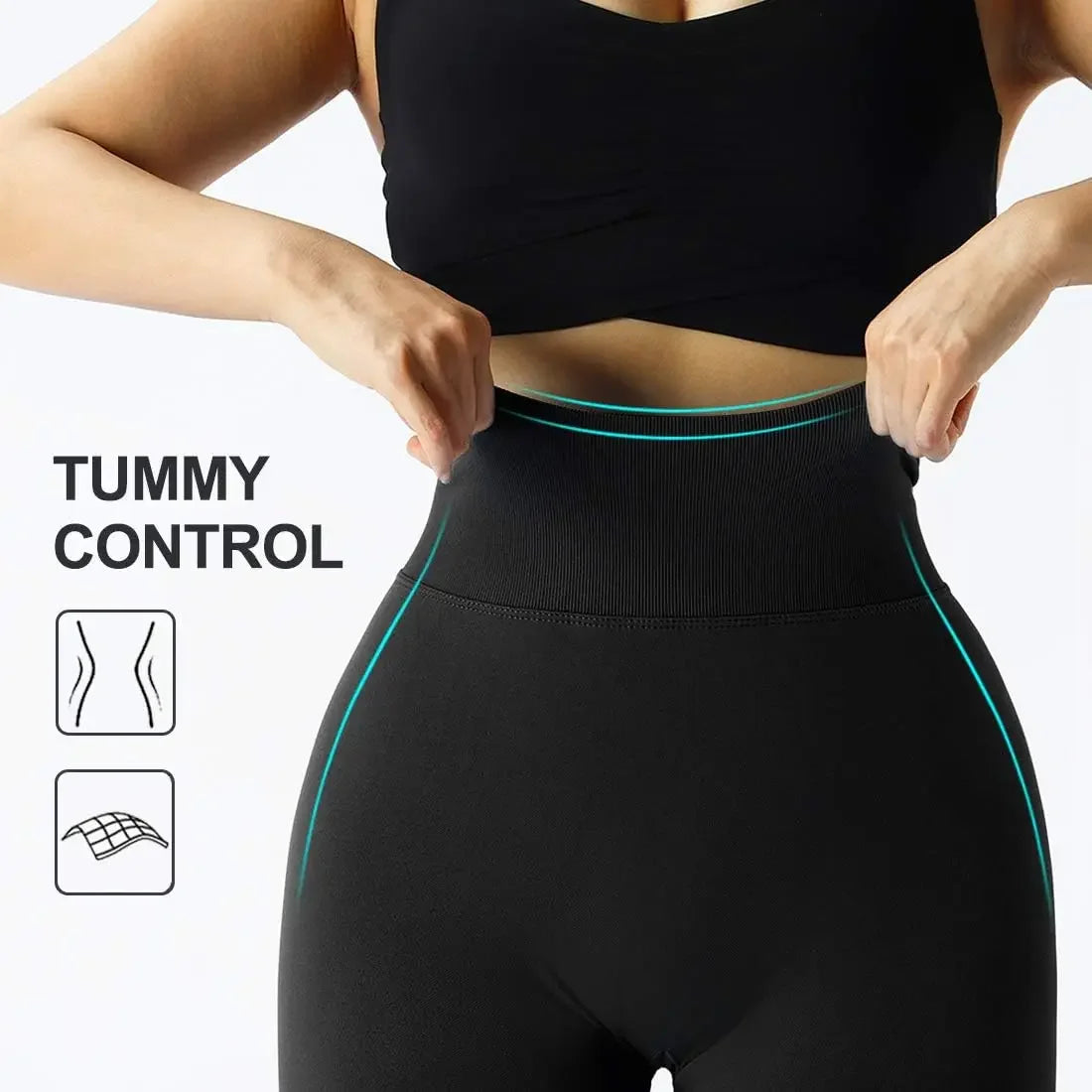 Damskie bezszwowe legginsy fitness