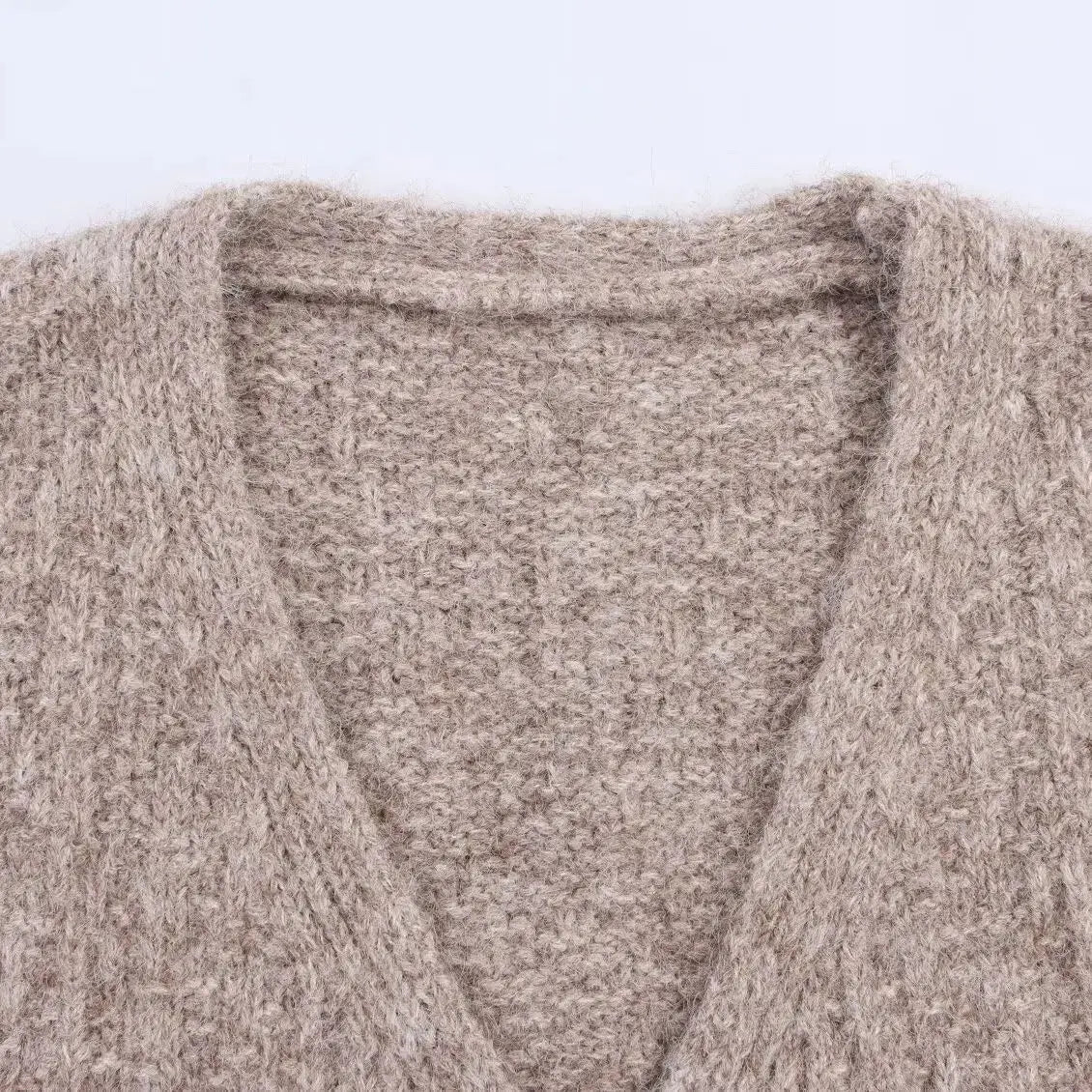 Jesienny kolorowy kardigan damski