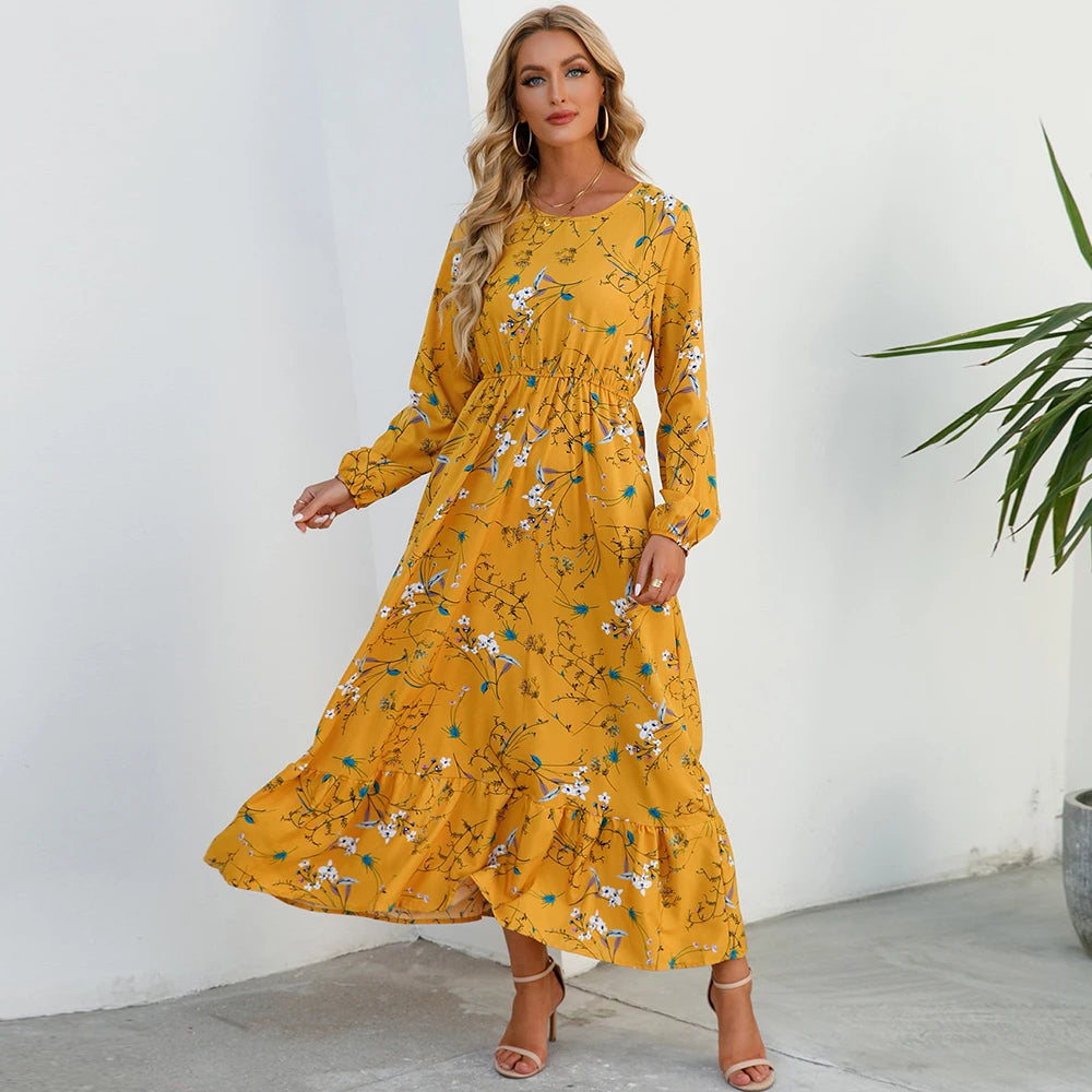 Boho Sukienka Maxi Damska