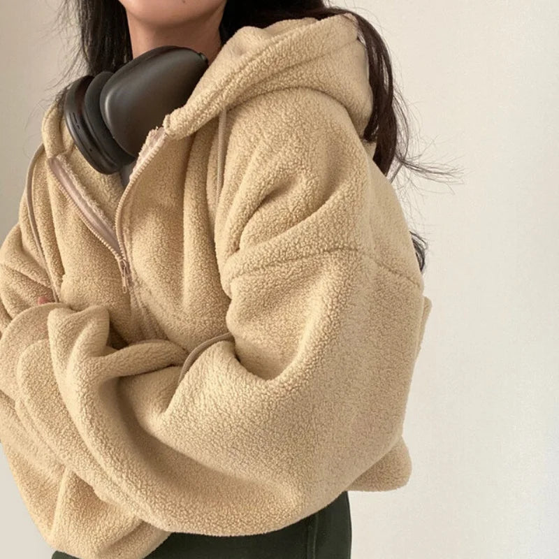 Damska ciepła bluza z kapturem