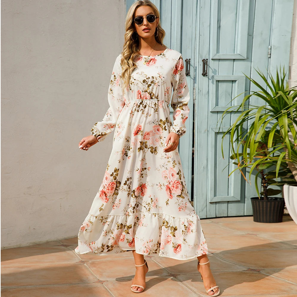 Boho Sukienka Maxi Damska