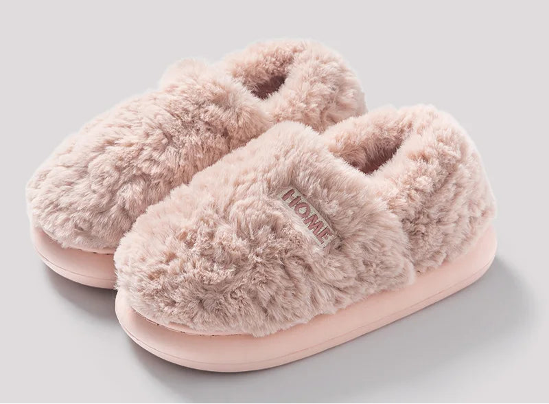 Bawełniane kapcie z zabudowanym zapiętkiem i pluszem
