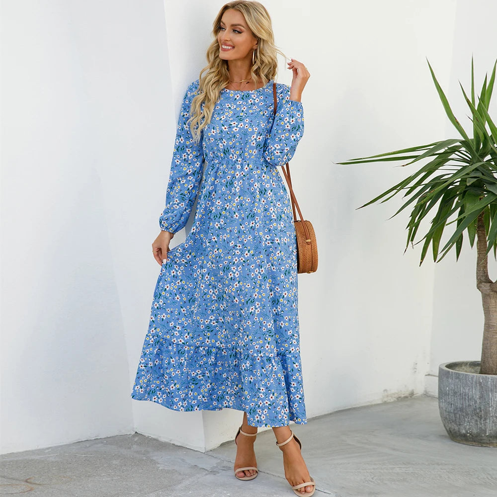 Boho Sukienka Maxi Damska